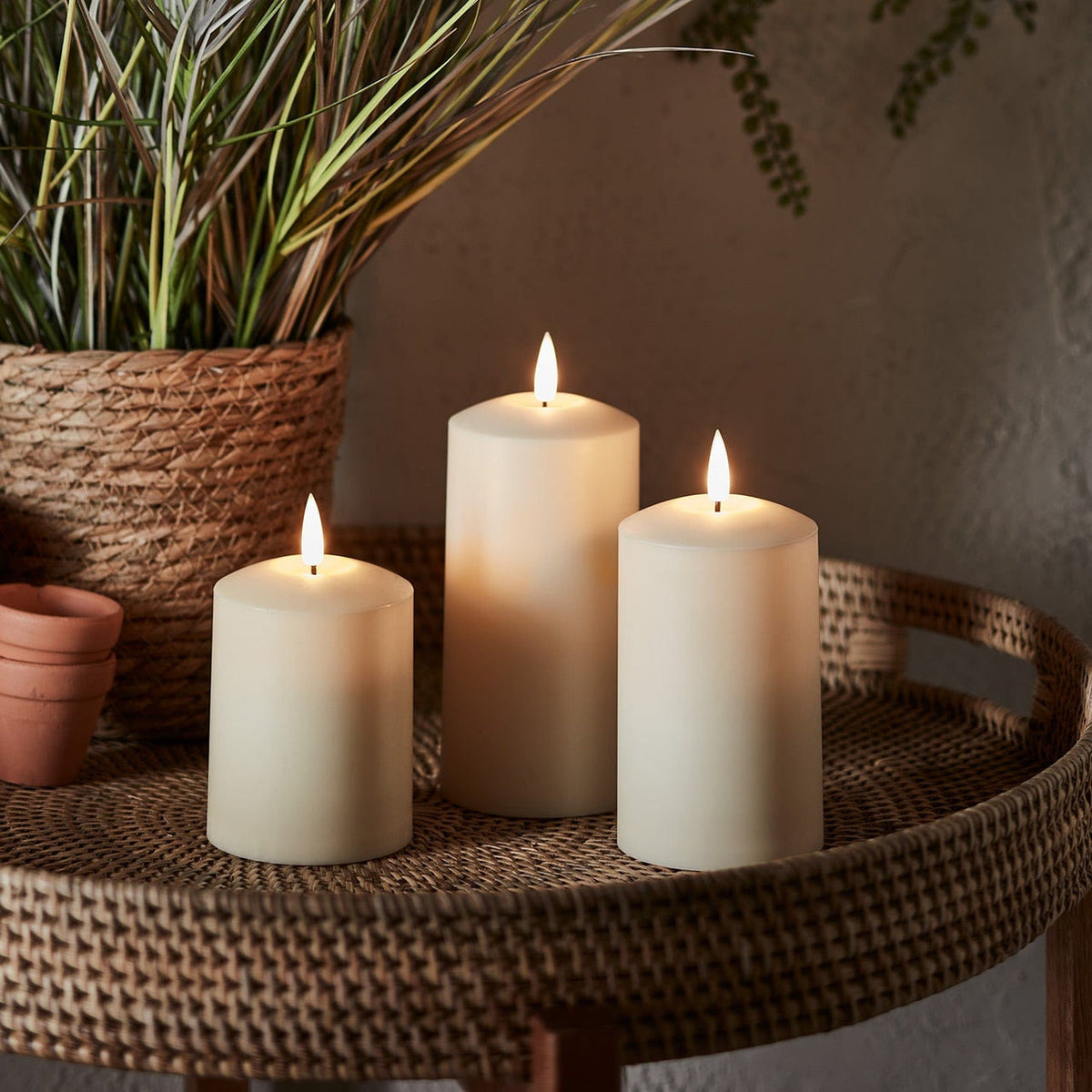 Outdoor Ivory LED Candle Trio - product photo 9