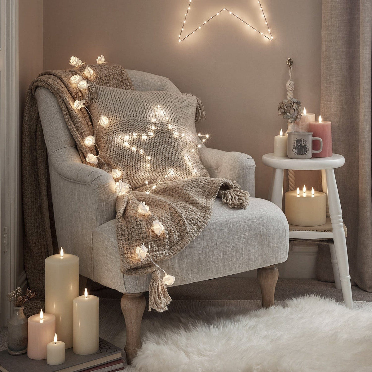 Ivory Three Wick LED Candle - product photo 9
