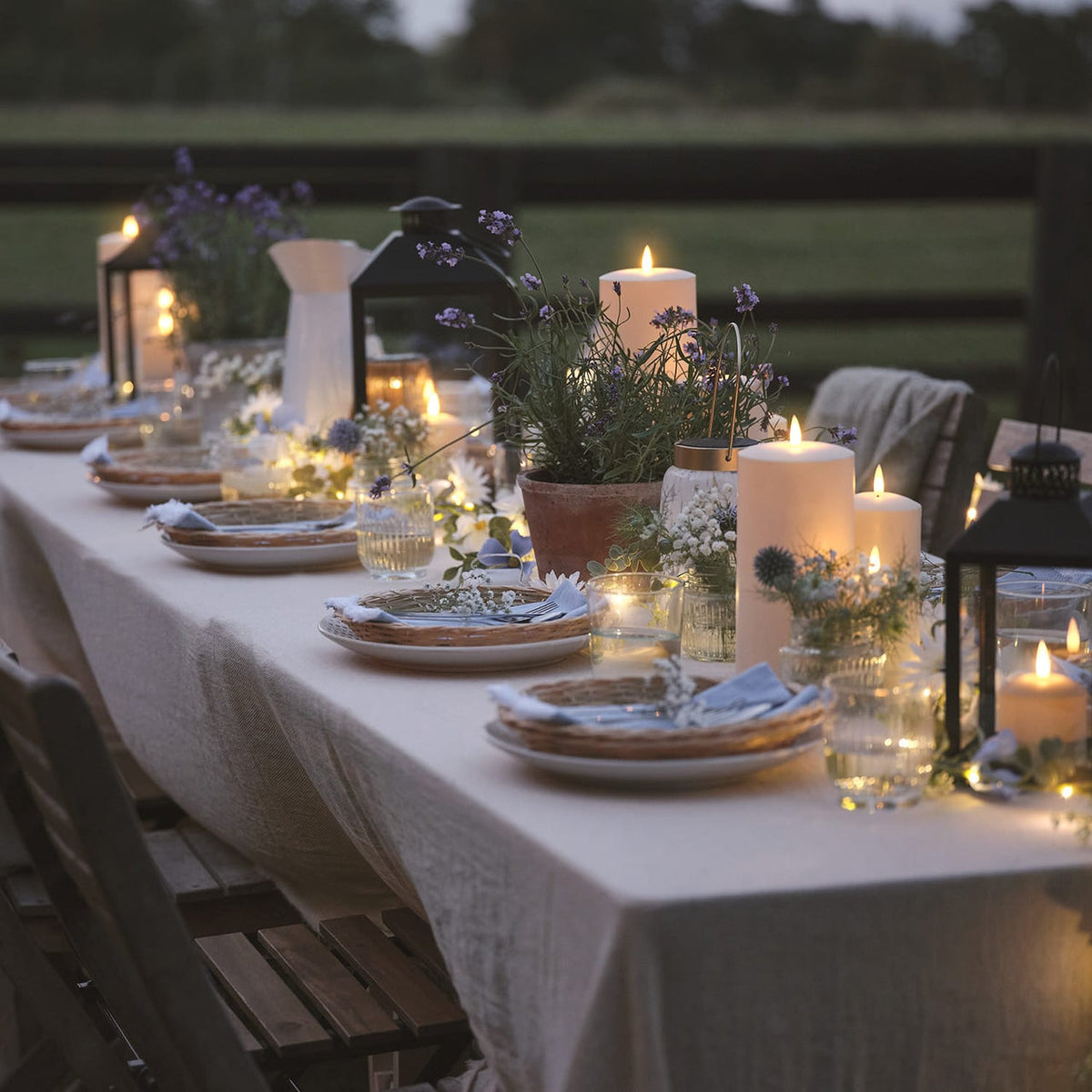 Outdoor Ivory LED Candle Trio - product photo 8