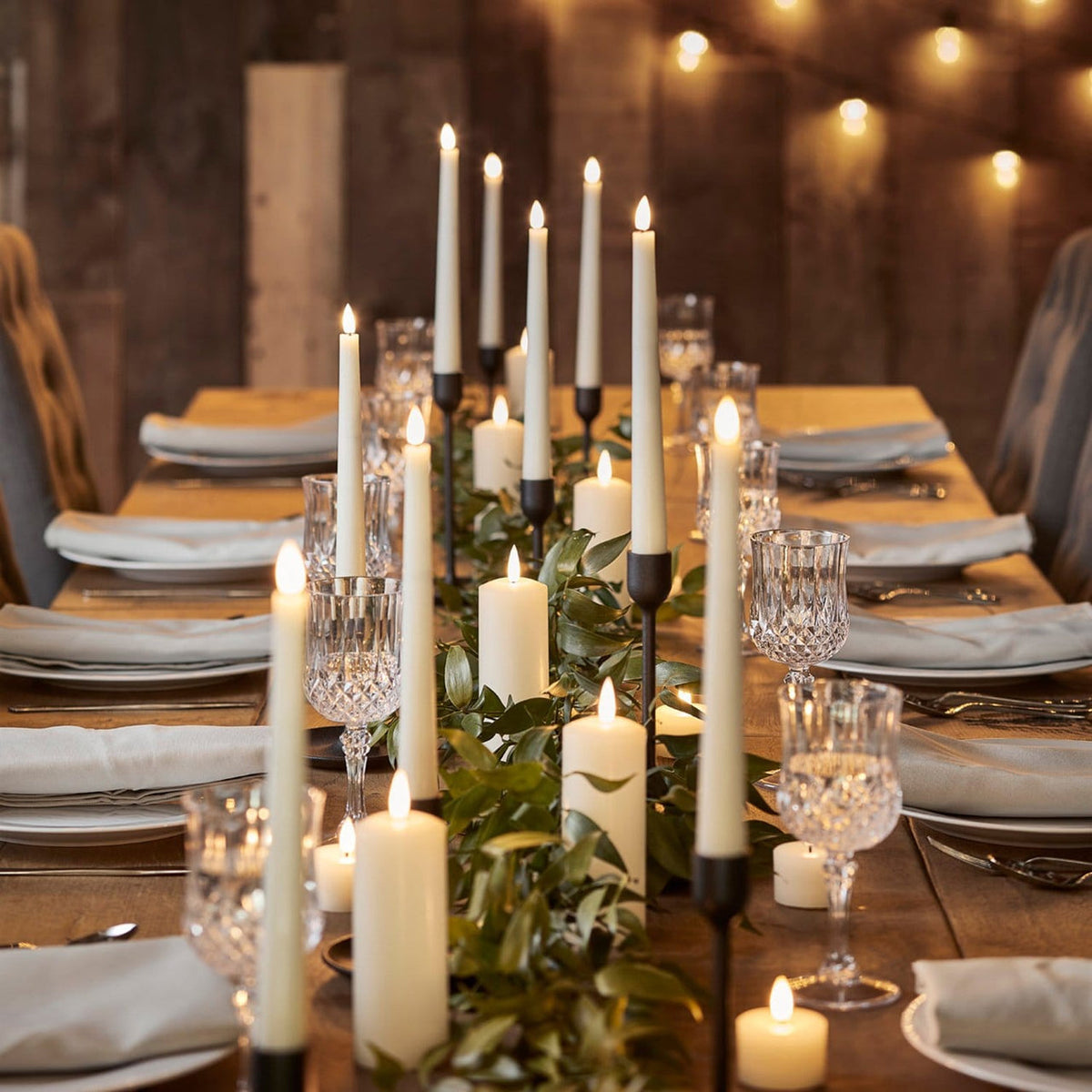 Slender Ivory LED Pillar Candle Trio - product photo 8