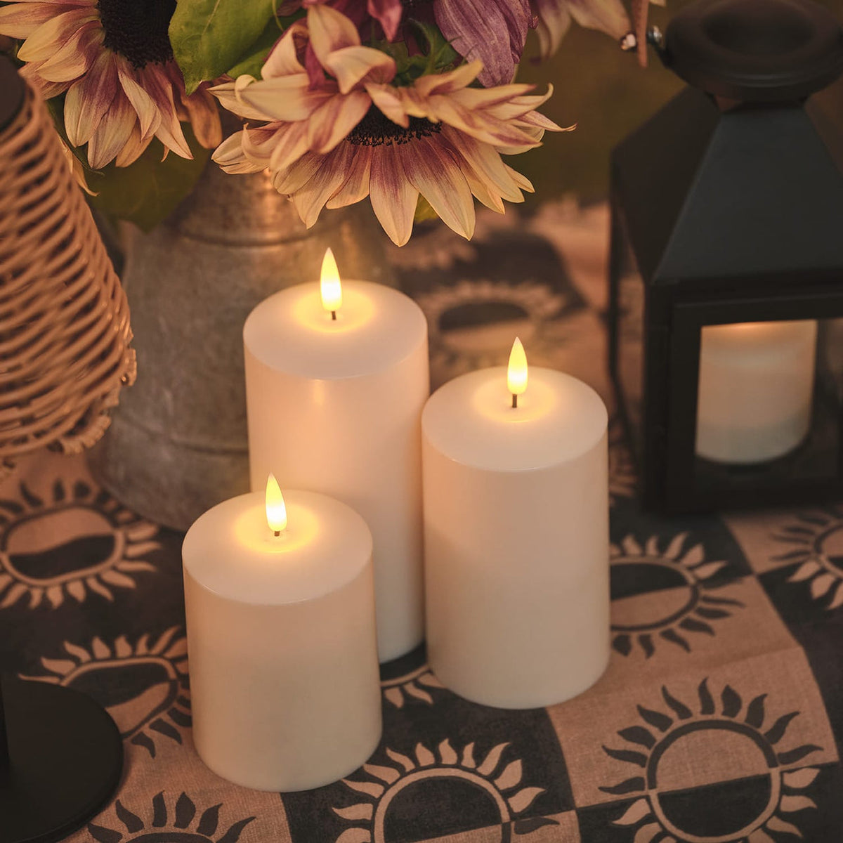 Outdoor Ivory LED Candle Trio - product photo 3