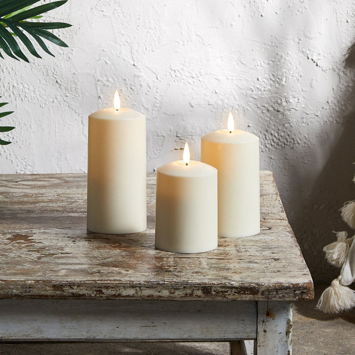 Outdoor Ivory LED Candle Trio - product photo 4