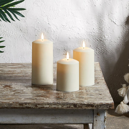 Outdoor Ivory LED Candle Trio - product photo 4