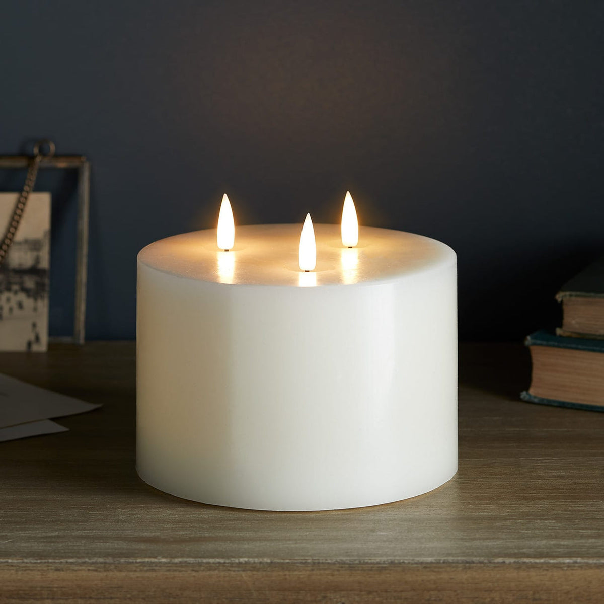 Ivory Three Wick LED Candle - product photo 7