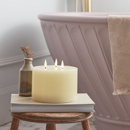 Ivory Three Wick LED Candle - product photo 2