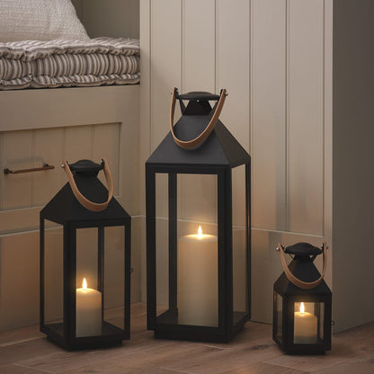 Black Handle LED Lantern Trio - product photo 1