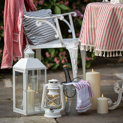 White Metal Dimmable Storm Lantern - product photo 4