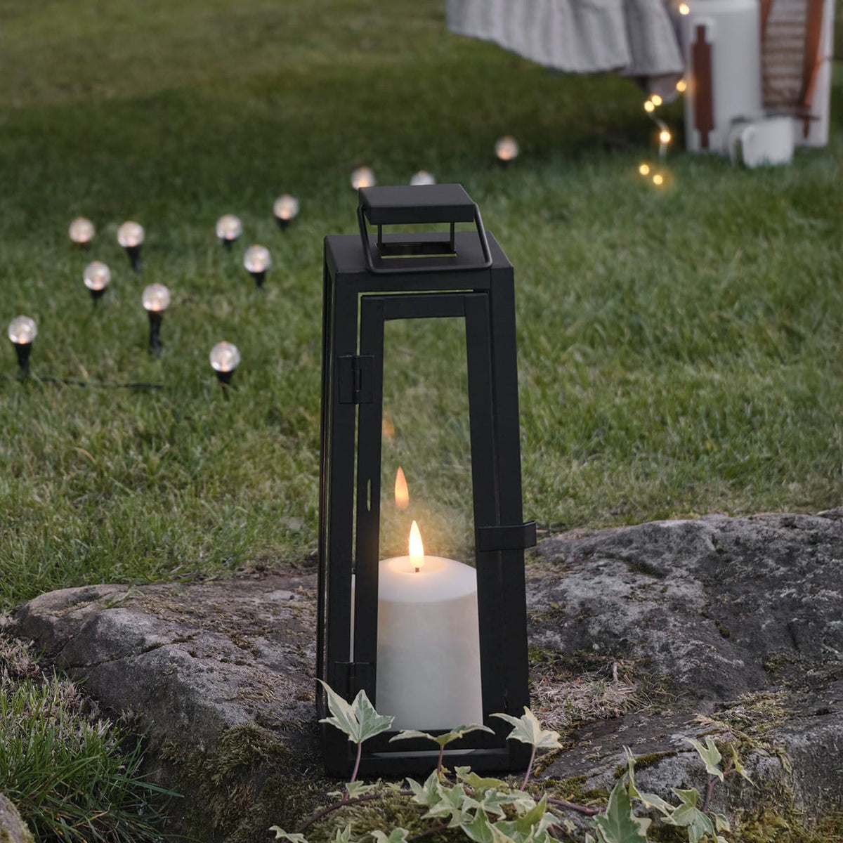Contemporary Black LED Lantern Duo - product photo 4