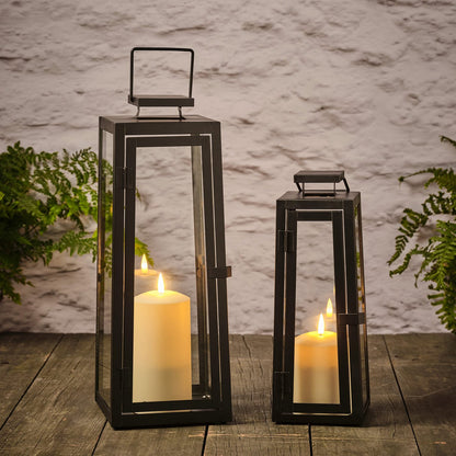 Contemporary Black LED Lantern Duo - product photo 2