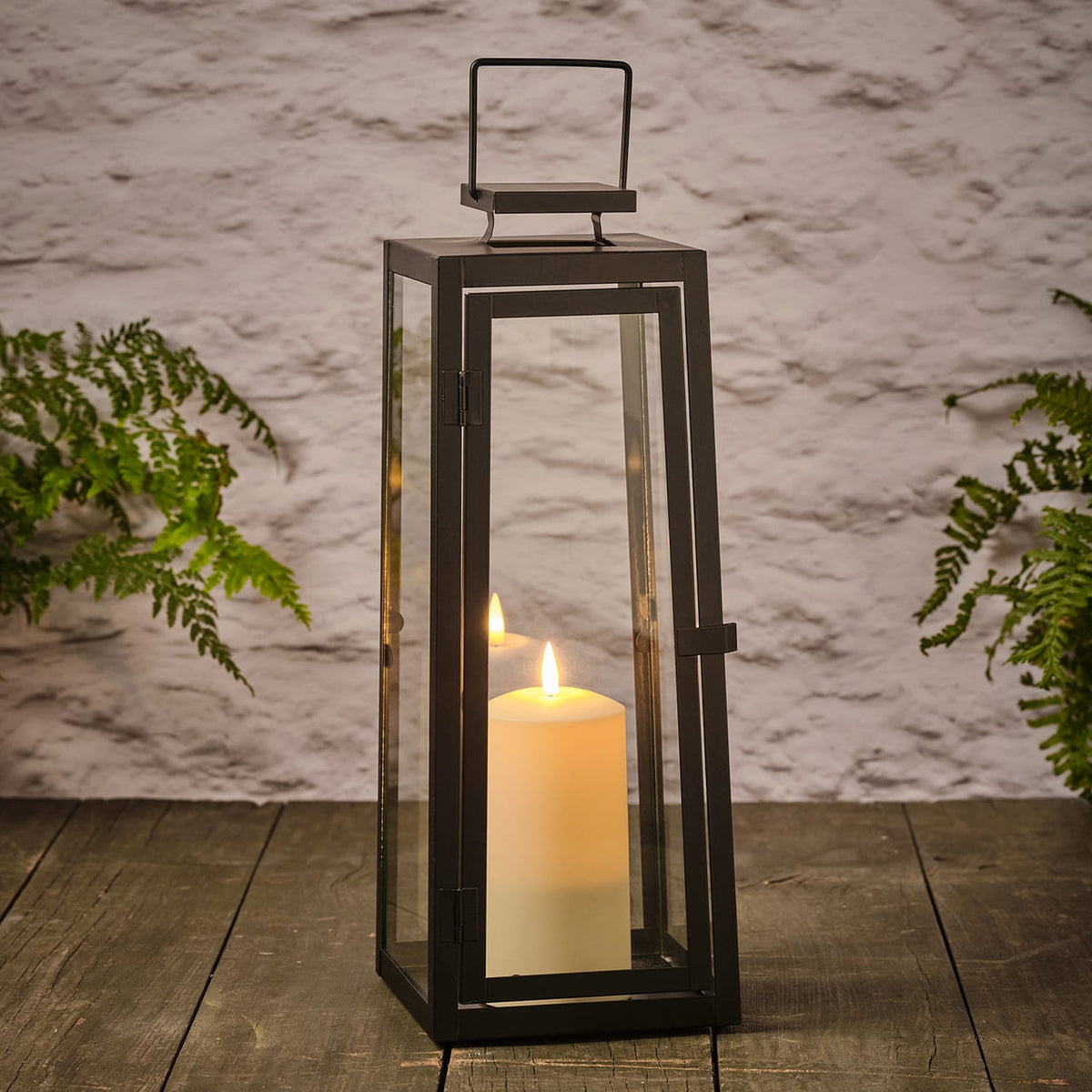 Contemporary Black LED Lantern Duo - product photo 6
