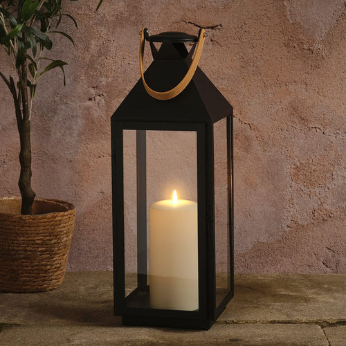 Grand Black LED Candle Lantern - product photo 1