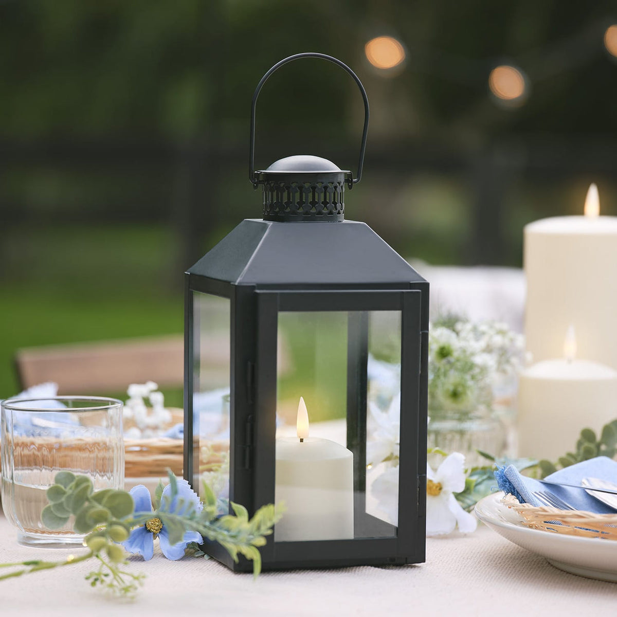 Compact Black LED Candle Lantern - product photo 6