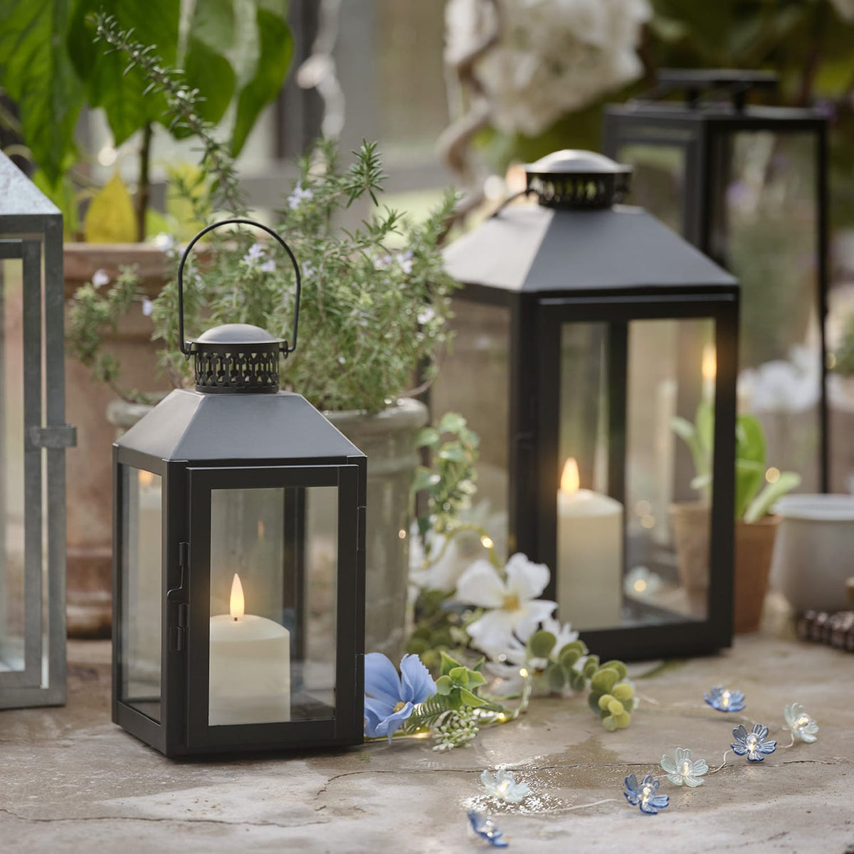 Compact Black LED Candle Lantern - product photo 7
