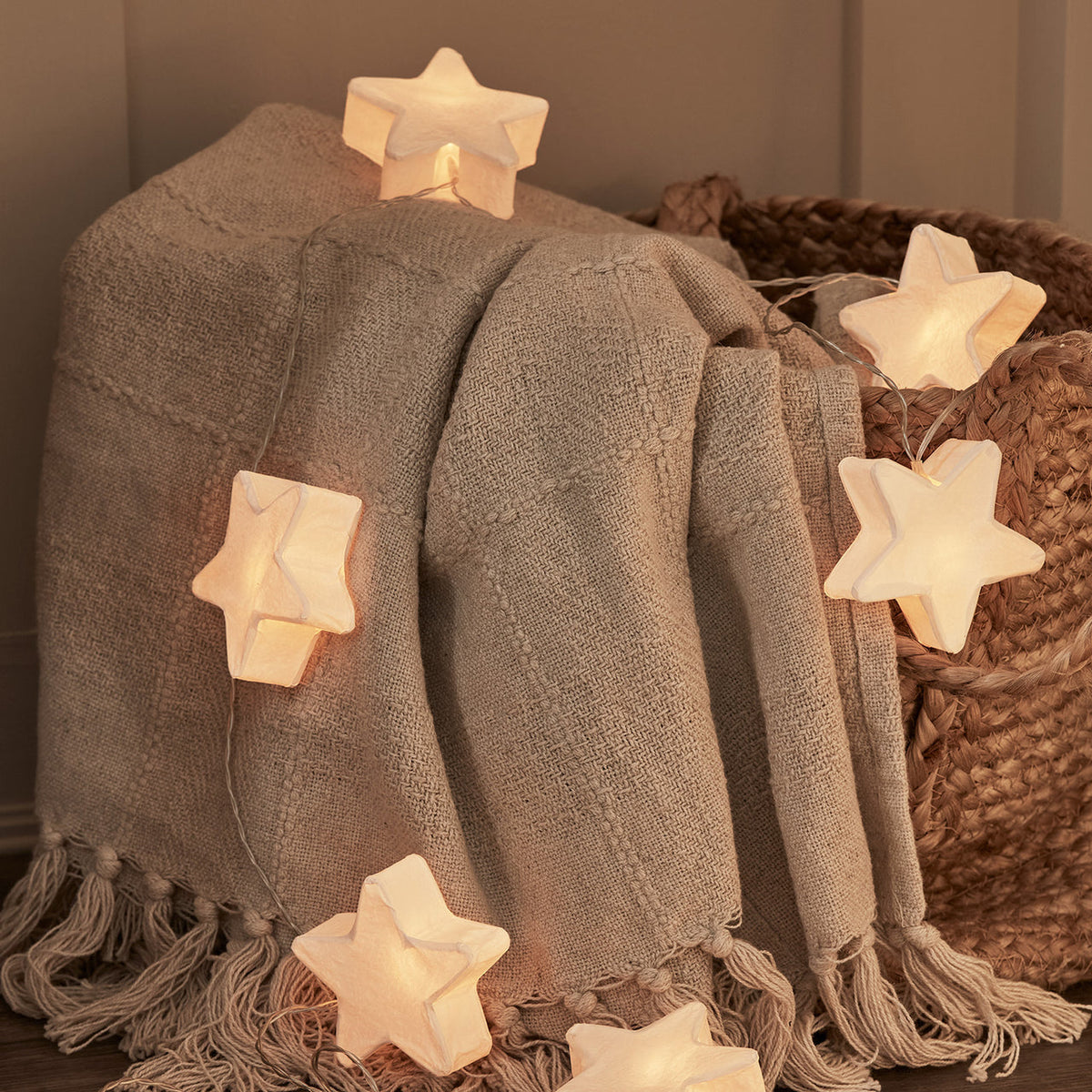 White Paper Star LED Fairy Lights - product photo 6
