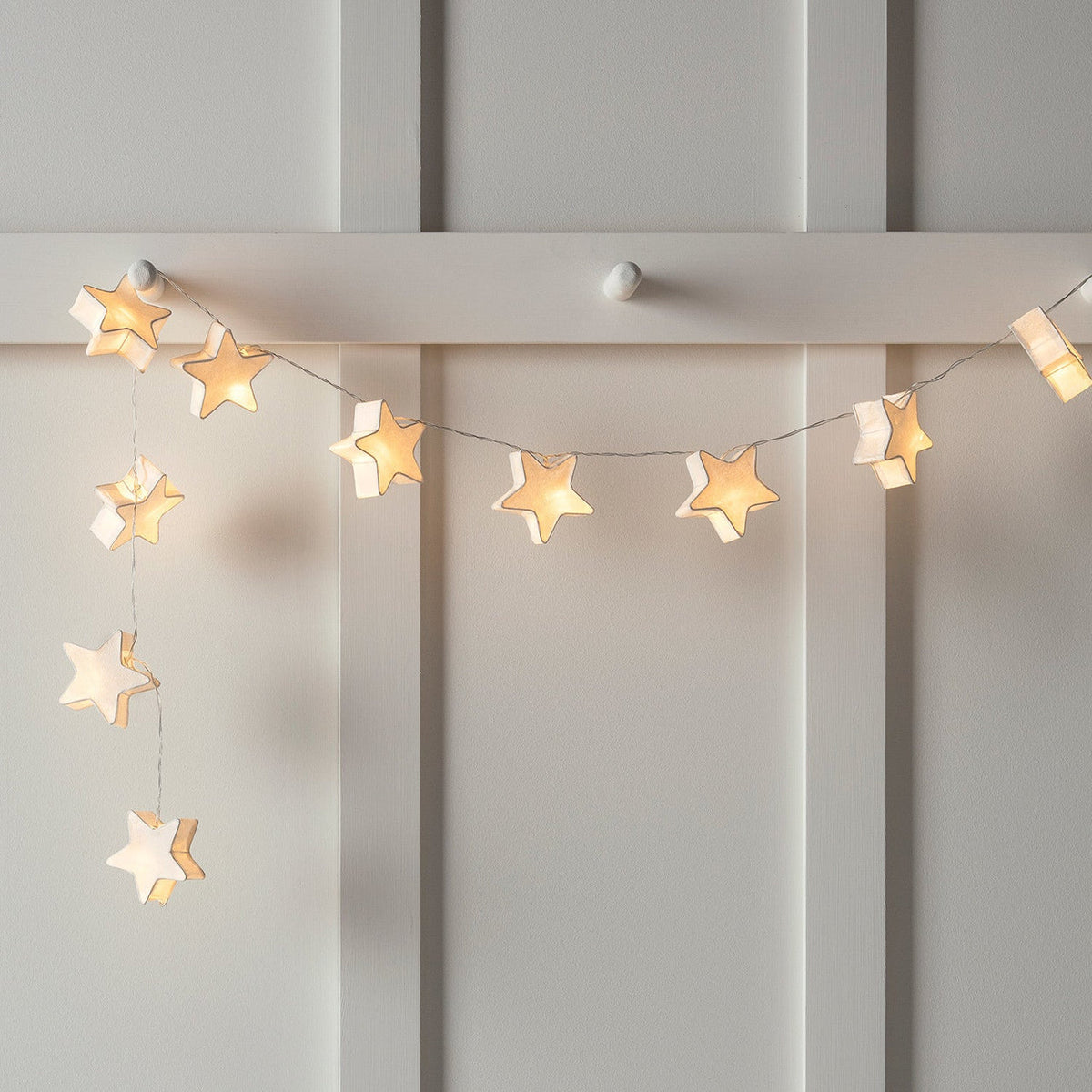 White Paper Star LED Fairy Lights - product photo 2