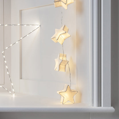 White Paper Star LED Fairy Lights - product photo 3