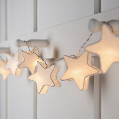 White Paper Star LED Fairy Lights - product photo 1