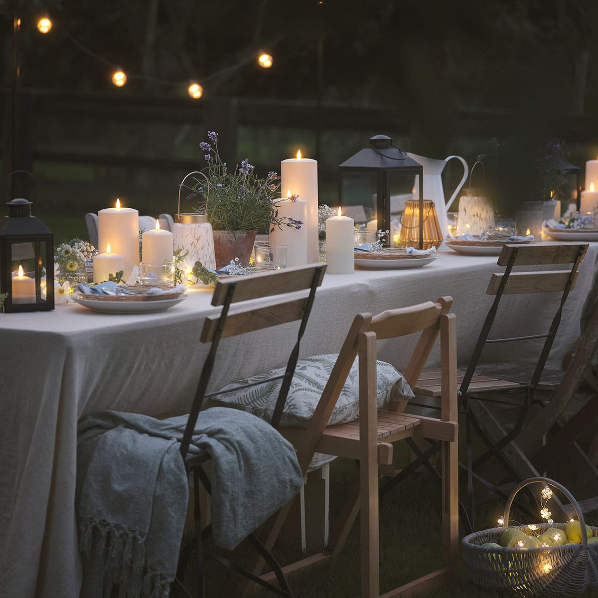 Outdoor Ivory LED Candle Trio - product photo 5
