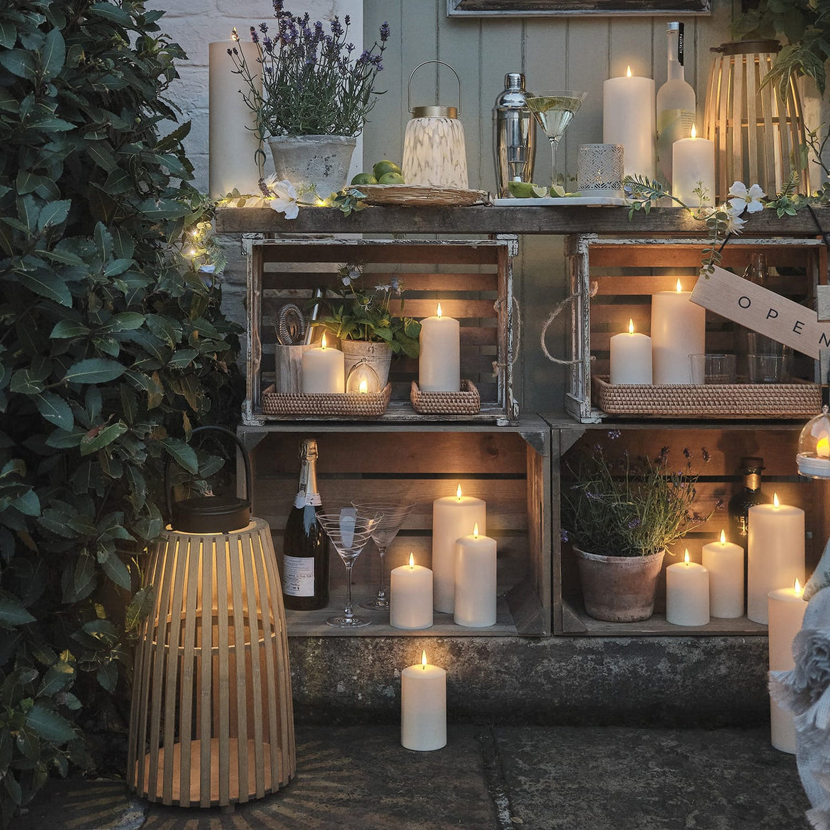 Outdoor Ivory LED Candle Trio - product photo 7