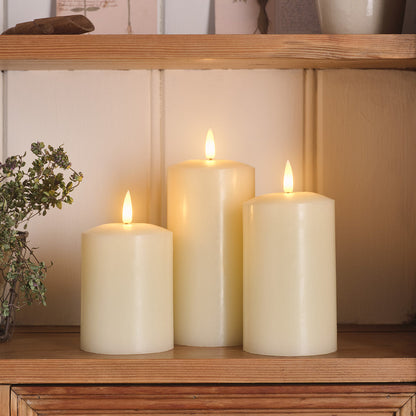 Ivory Wax LED Pillar Candle Trio - product photo 8