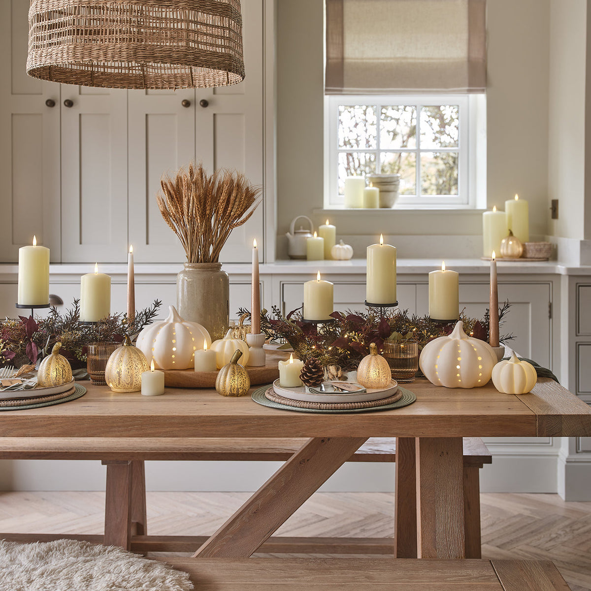 Ivory Wax LED Pillar Candle Trio - product photo 3