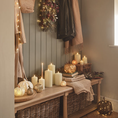 Ivory Wax LED Pillar Candle Trio - product photo 5